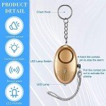 140DB Personal Alarm Keychain with LED Light - Gold