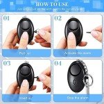 140DB Personal Alarm Keychain with LED Light - Gold