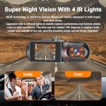 1080P Dual Dash Cam with Night Vision 32G