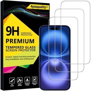 3-Pack Tempered Glass Screen Protector for iPhone 16