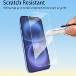 3-Pack Tempered Glass Screen Protector for iPhone 16
