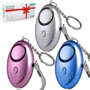 3 Pack Personal Safety Alarms with LED Light