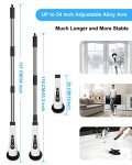 Cordless Electric Spin Scrubber with 8 Brush Heads