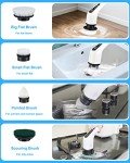 Cordless Electric Spin Scrubber with 8 Brush Heads