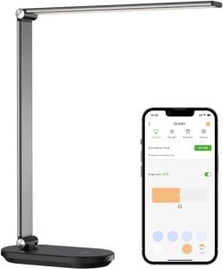 Smart LED Desk Lamp with Voice Control & Dimming