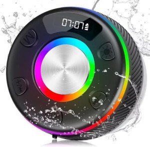 Portable Bluetooth Shower Speaker with LED Light