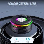 Portable Bluetooth Shower Speaker with LED Light