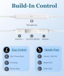 Wired HiFi Stereo Earbuds with Mic for iPhone
