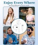 Wired HiFi Stereo Earbuds with Mic for iPhone