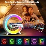 G Shaped Wireless Charger Lamp with Bluetooth Speaker