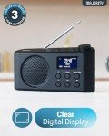 Portable Bluetooth DAB Radio with Rechargeable Battery