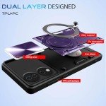 Honor 90/X7b Case with Metal Stand and Lens Protector