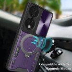 Honor 90/X7b Case with Metal Stand and Lens Protector