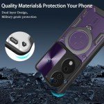 Honor 90/X7b Case with Metal Stand and Lens Protector