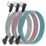 3M Right Angle iPhone Charger Cable 3-Pack