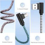 3M Right Angle iPhone Charger Cable 3-Pack
