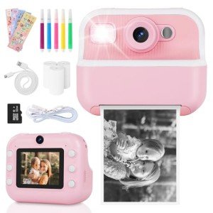 Kids Instant Print Camera with Photo Paper - Pink