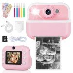 Kids Instant Print Camera with Photo Paper - Pink