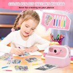 Kids Instant Print Camera with Photo Paper - Pink