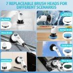 Electric Spin Scrubber with 7 Brush Heads