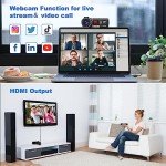 8K Video Camera with 18X Zoom and Flip Screen
