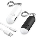 Rechargeable Personal Alarm Keychain - 2 Pack