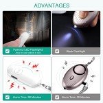 Rechargeable Personal Alarm Keychain - 2 Pack