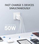 50W Fast Charge 5-Port USB C Charger
