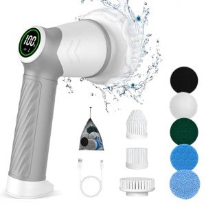 2-Speed Electric Spin Scrubber with LED Display
