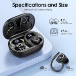 Bluetooth 5.4 Wireless Earbuds with Noise Canceling
