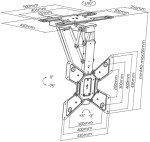Motorized Foldable TV Ceiling Mount with Smart Control