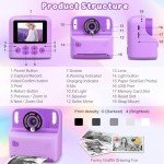 Kids Instant Print Camera for Ages 3-12