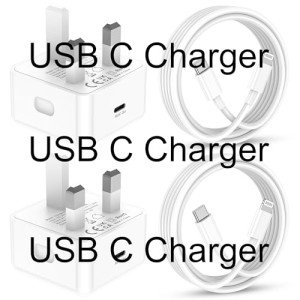20W Fast iPhone Charger - 2 Pack with Cables
