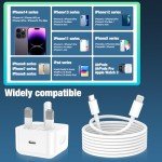 20W Fast iPhone Charger - 2 Pack with Cables