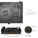 Bluetooth Vinyl Record Player with Built-in Speakers
