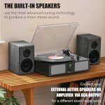 Bluetooth Vinyl Record Player with Built-in Speakers