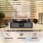 Bluetooth Vinyl Record Player with Built-in Speakers