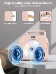 Pink Portable CD Player with Bluetooth & Dual Speakers
