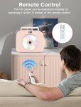 Pink Portable CD Player with Bluetooth & Dual Speakers
