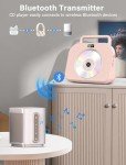 Pink Portable CD Player with Bluetooth & Dual Speakers