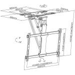 Motorized Foldable TV Ceiling Mount for Smart Homes