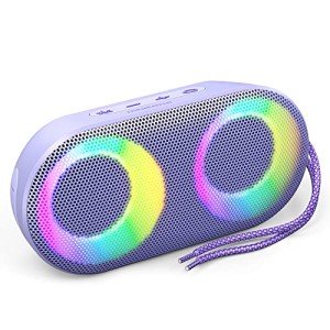 Portable Bluetooth Speaker with Rainbow Light Effects