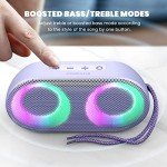 Portable Bluetooth Speaker with Rainbow Light Effects