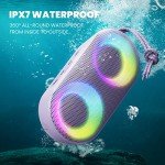 Portable Bluetooth Speaker with Rainbow Light Effects