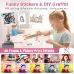 Instant Print Kids Camera with Dual Lenses - Pink