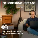 Audizio Fremont Retro Bluetooth Record Player with Legs