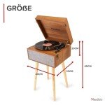 Audizio Fremont Retro Bluetooth Record Player with Legs