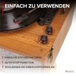 Audizio Fremont Retro Bluetooth Record Player with Legs