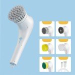 Rechargeable Electric Spin Scrubber with 5 Brush Heads
