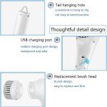 Rechargeable Electric Spin Scrubber with 5 Brush Heads